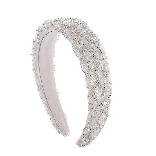 Liora Sequin-Embellished Padded Volume Headband