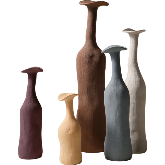 Orla Artisanal Hand-Sculpted Ceramic Vase Collection