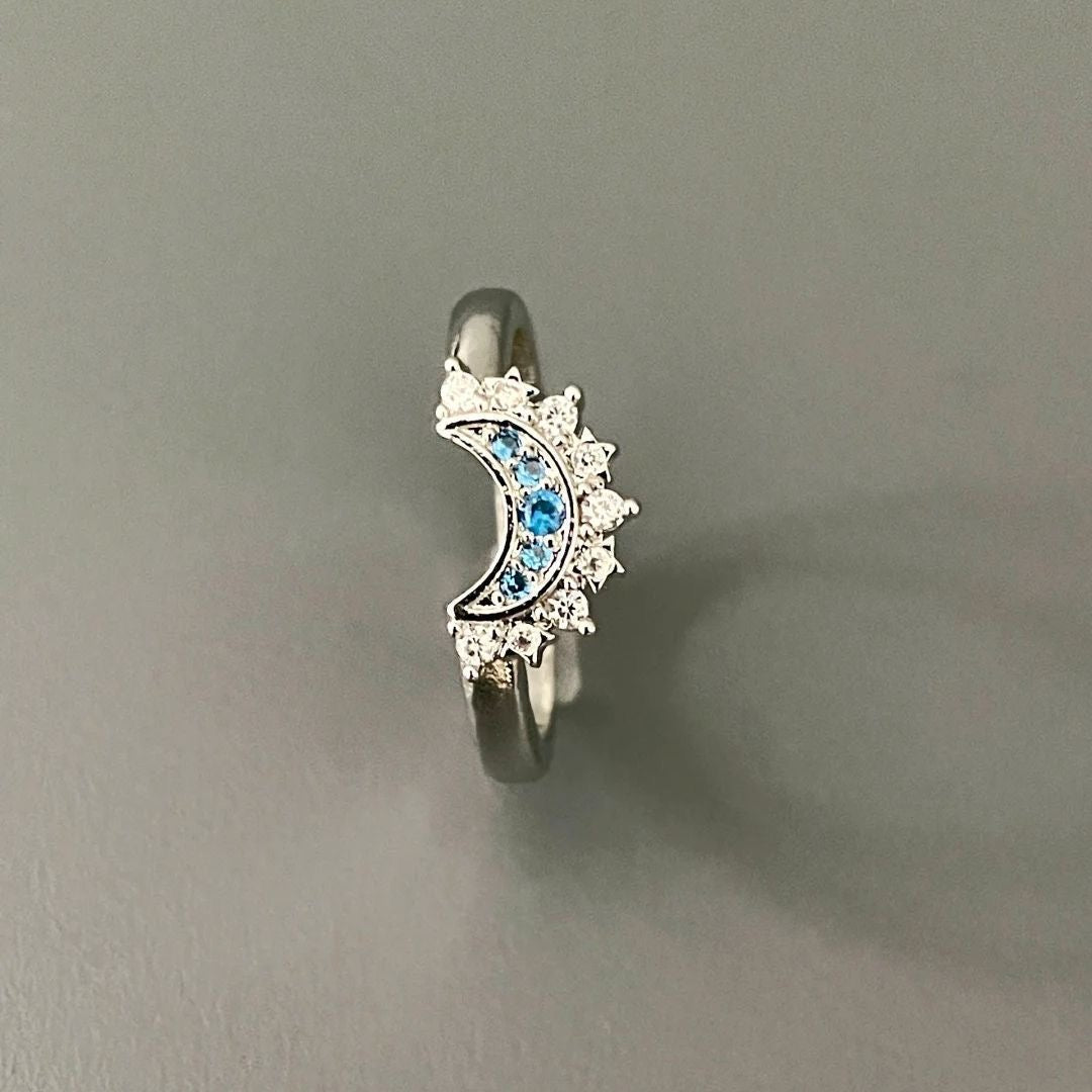 The Celestial Duo | Interlocking Sun Moon Rings