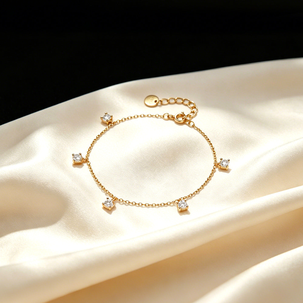 The Stellar Droplet | Five-Stone Station Bracelet