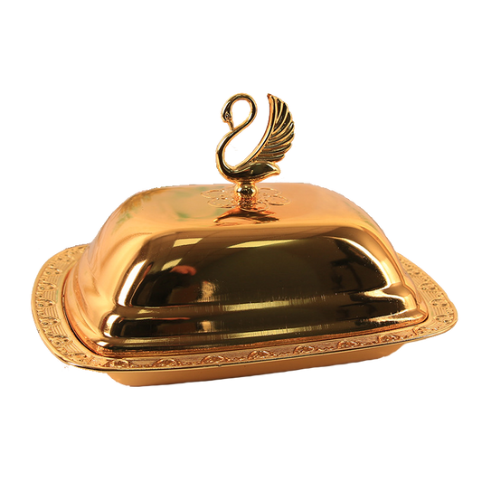 Regal Swan-Topped Covered Serving Dish