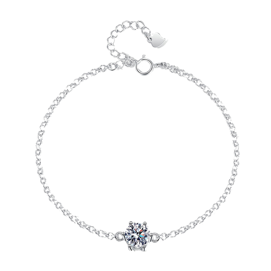 The Astral Solitaire | Moissanite Chain Bracelet