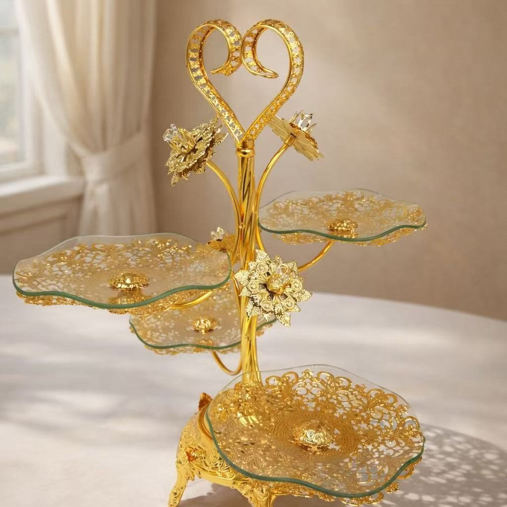 European Vintage Tiered Snack Serving Platter