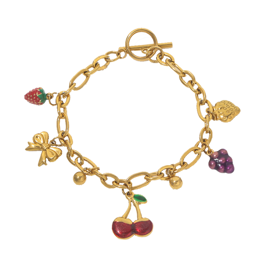 The Orchard Charm | Fruit & Bow Bracelet