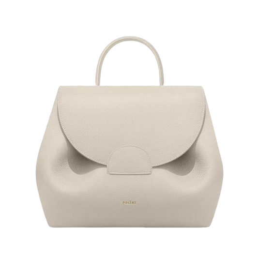 Soft Pleat Grained Leather Tote