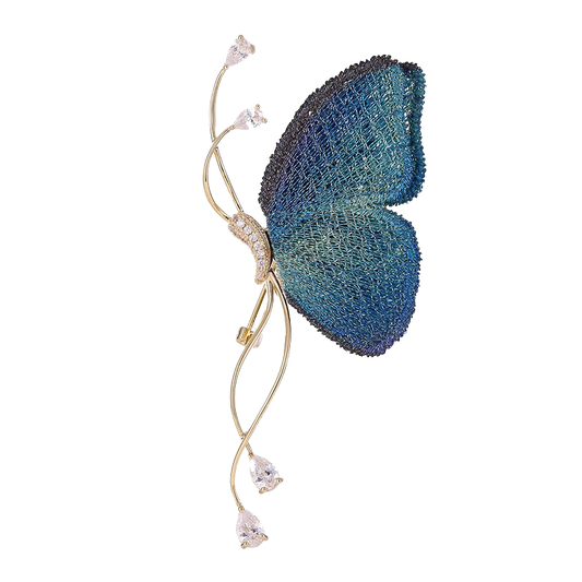 The Silken Wing | Artisan Mesh Butterfly Brooch