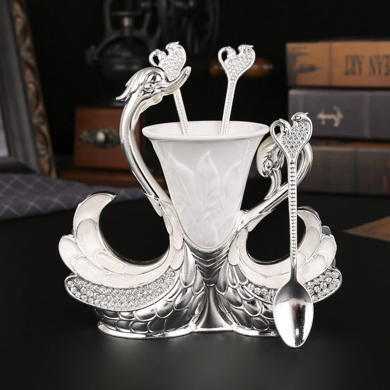 Regal Swan Dessert Utensil Caddy Set