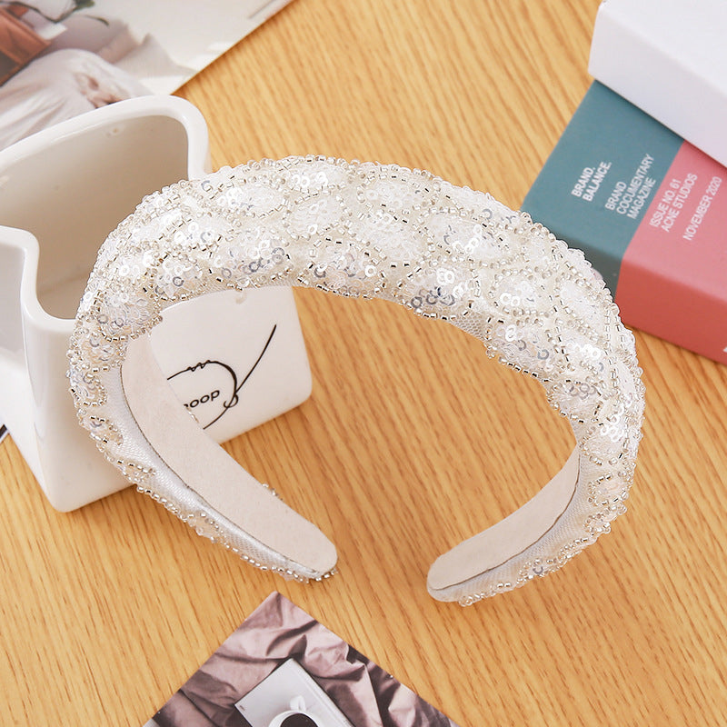 Liora Sequin-Embellished Padded Volume Headband
