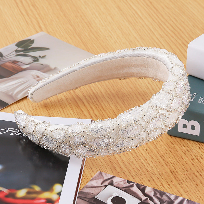 Liora Sequin-Embellished Padded Volume Headband