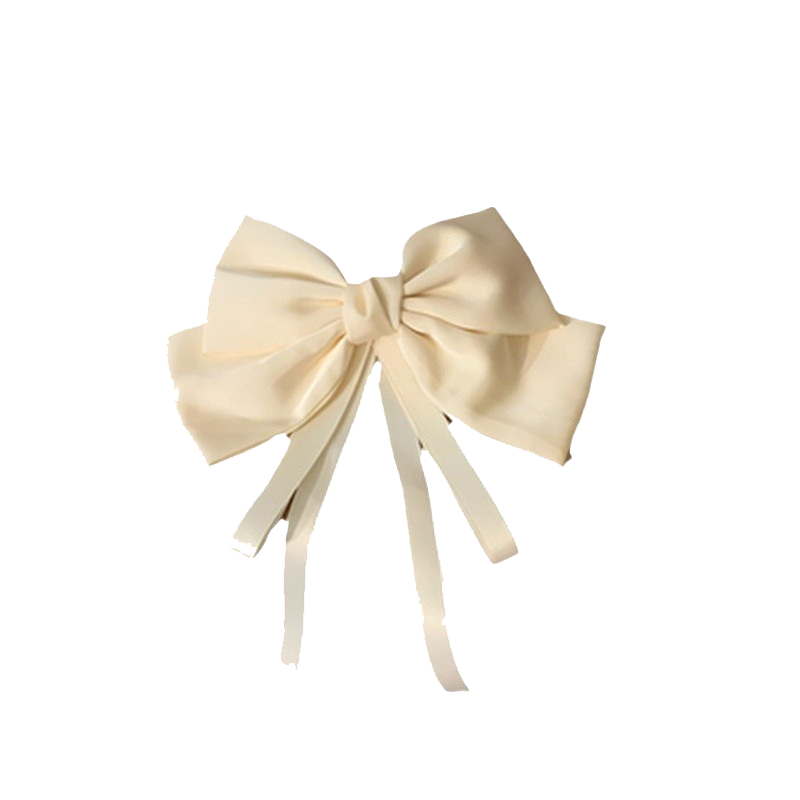 Satin Bow Streamer Barrette