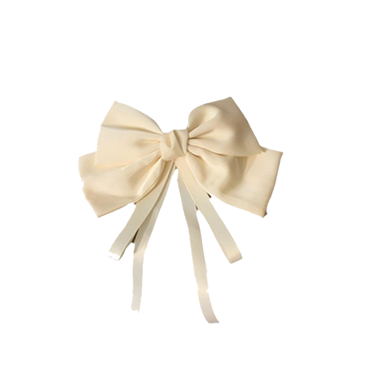 Satin Bow Streamer Barrette