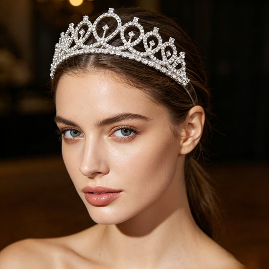 The Luminous Reign Collection | Sculpted Crystal Tiara Comb