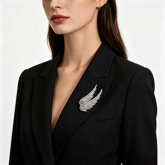 The Angel’s Plume | Crystal Feather Brooch