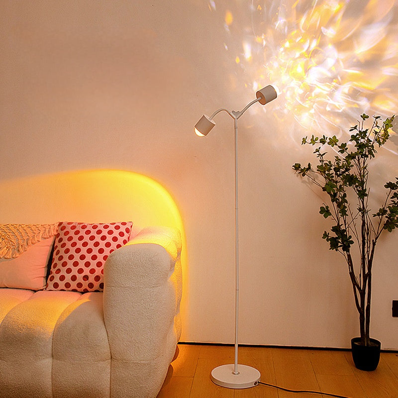 Dual Light Sunset & Water Ripple Projection Floor Lamp
