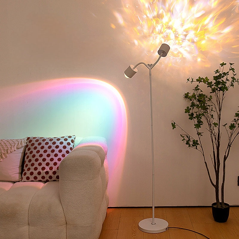 Dual Light Sunset & Water Ripple Projection Floor Lamp