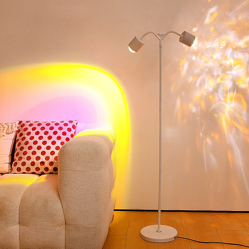 Dual Light Sunset & Water Ripple Projection Floor Lamp
