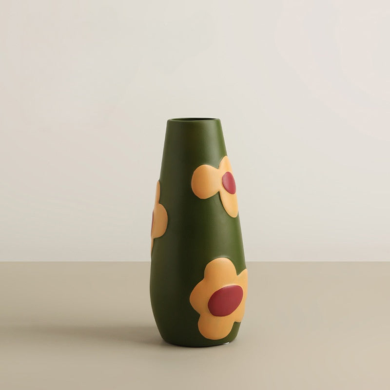 Elowen Painted Floral Ceramic Vase Collection