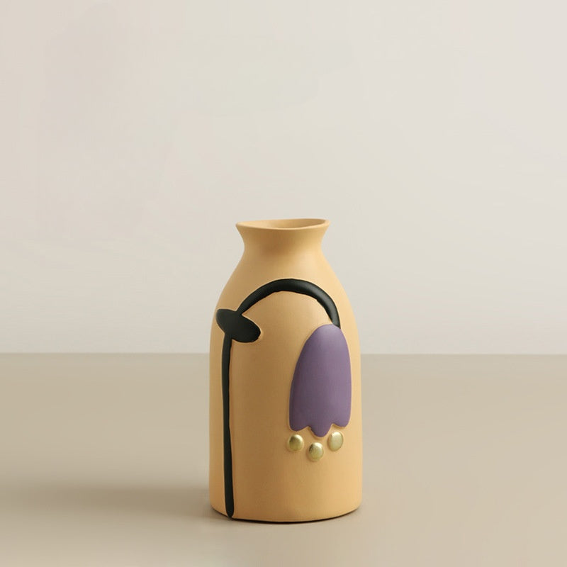 Elowen Painted Floral Ceramic Vase Collection