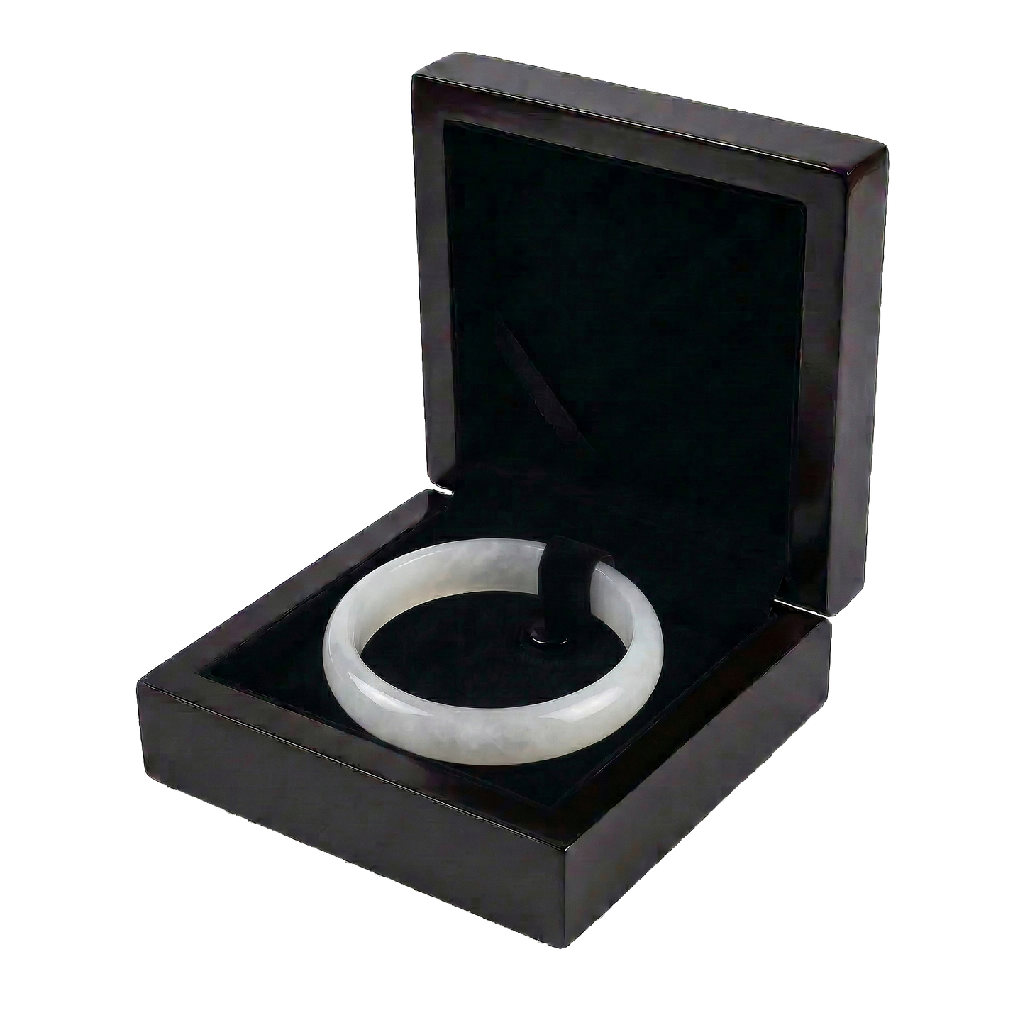 The Alabaster Dream | Snowflake Jade Bangle