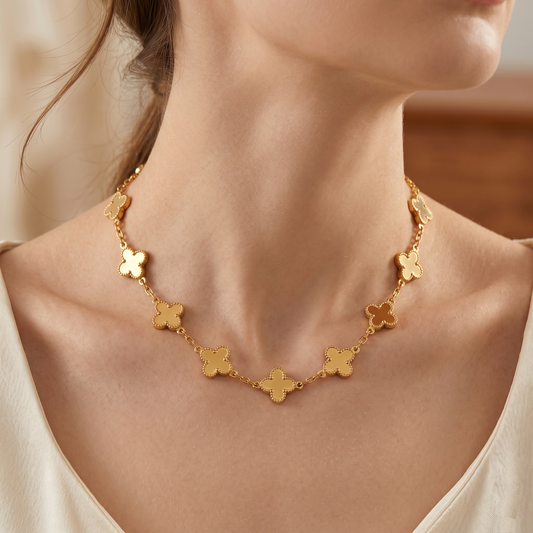 The Serendipity Talisman | Titanium Quatrefoil Necklace