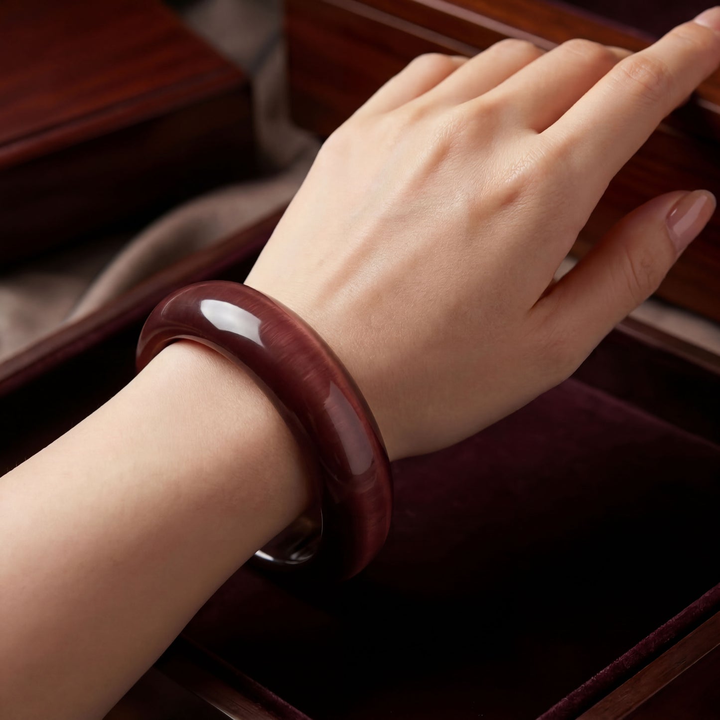 The Ember Echo | Russet Jasper Bangle
