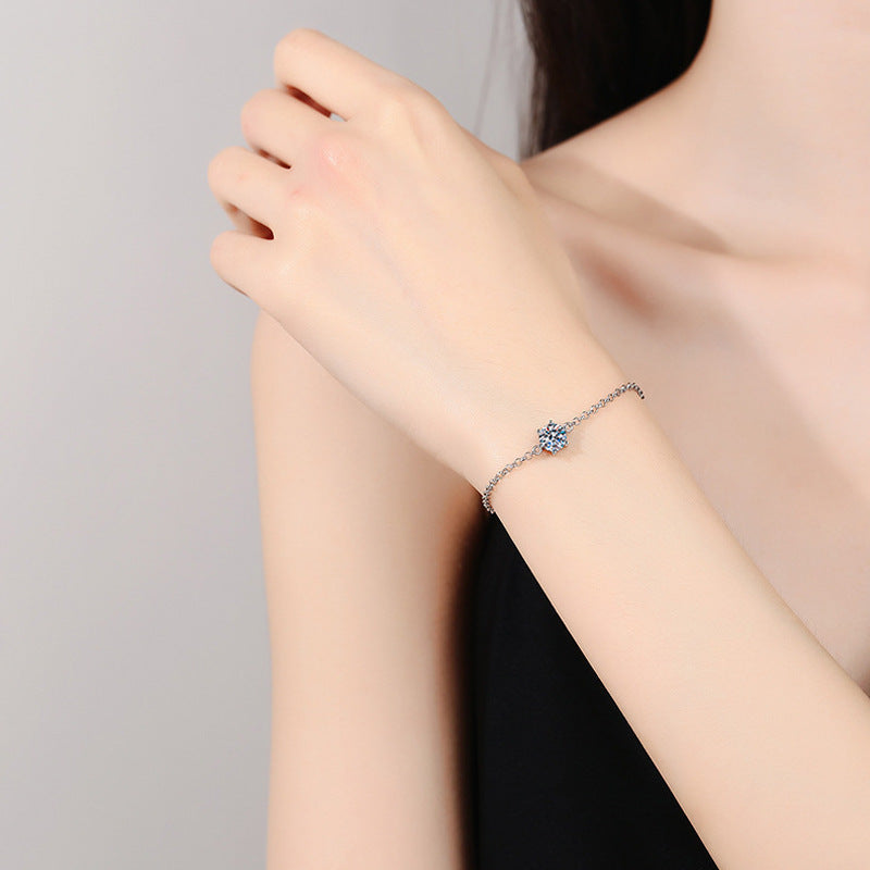 The Astral Solitaire | Moissanite Chain Bracelet