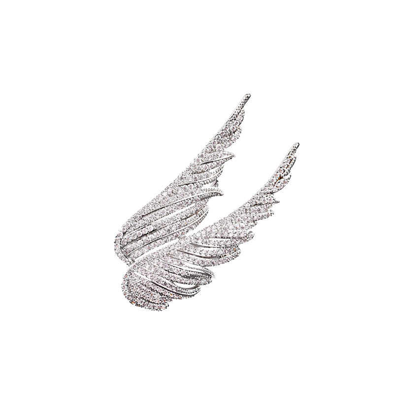 The Angel’s Plume | Crystal Feather Brooch