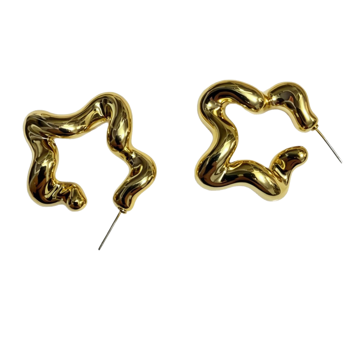 Fluid Wave Sculptural Hoop Earrings Collection