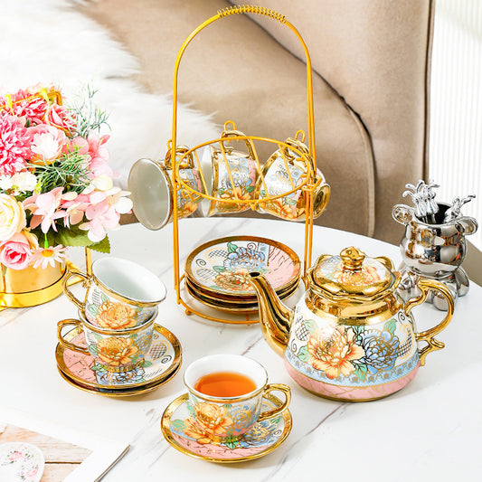 Haute Vintage Gilded Porcelain Tea & Coffee Service Set