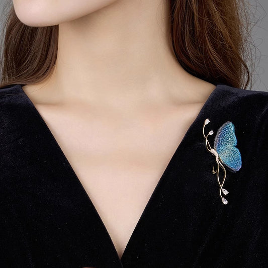 The Silken Wing | Artisan Mesh Butterfly Brooch