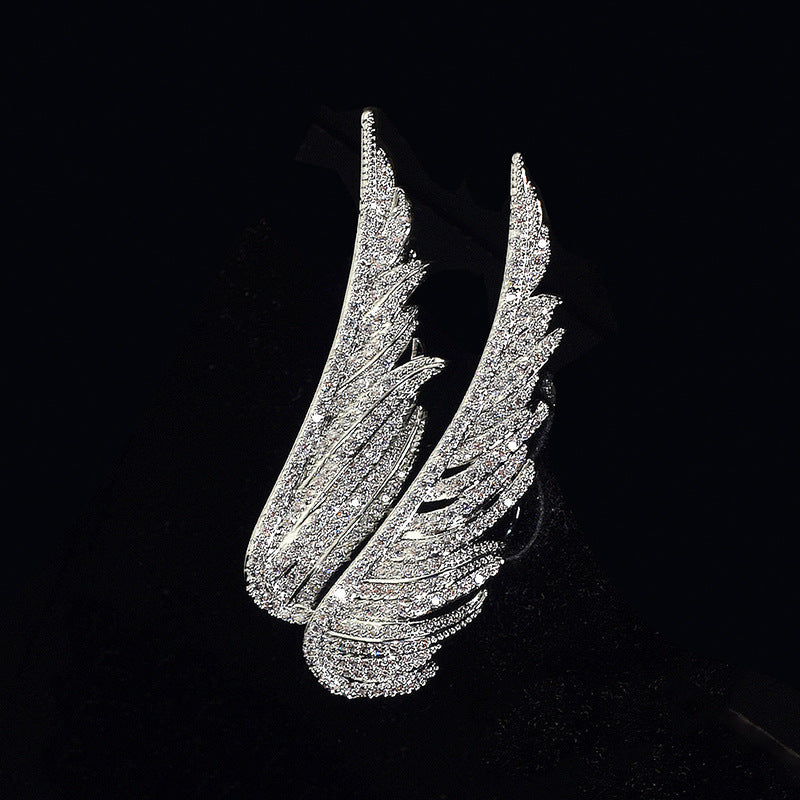 The Angel’s Plume | Crystal Feather Brooch