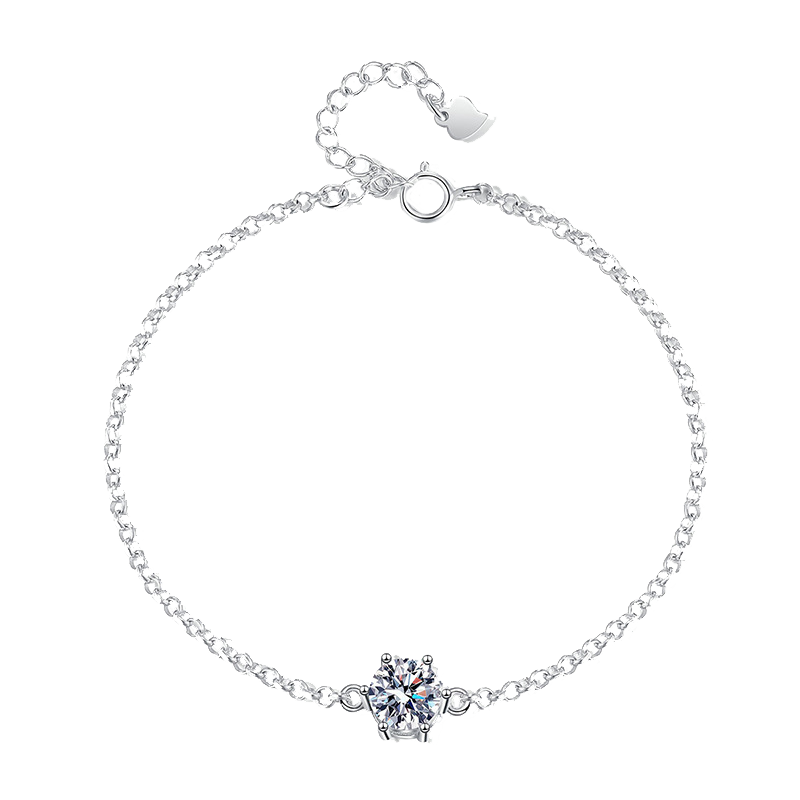 The Astral Solitaire | Moissanite Chain Bracelet