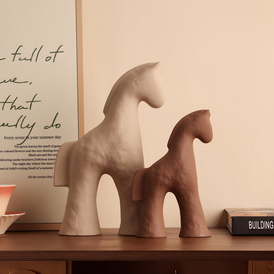 Kaelo Earthy Minimalist Horse Sculpture Collection