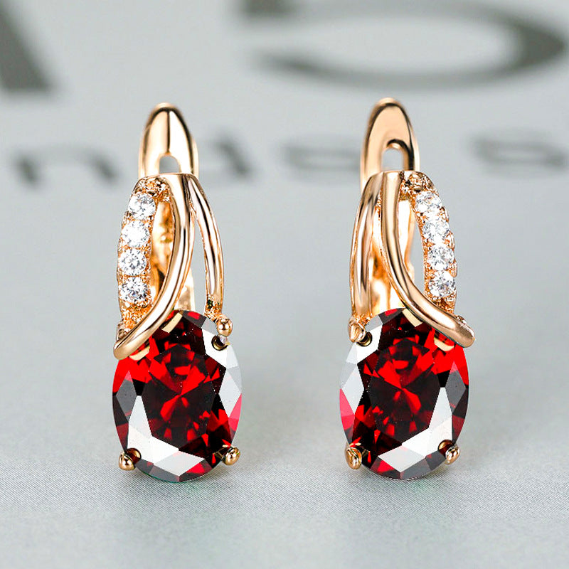 Luminesce Oval Crystal Drop Earrings Collection
