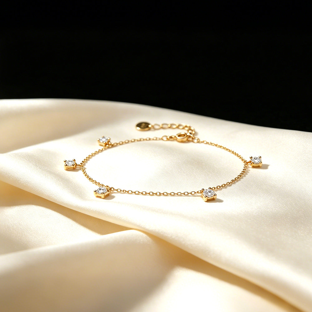 The Stellar Droplet | Five-Stone Station Bracelet