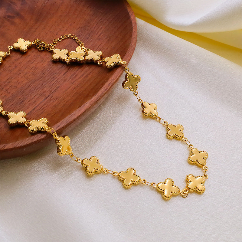 The Serendipity Talisman | Titanium Quatrefoil Necklace