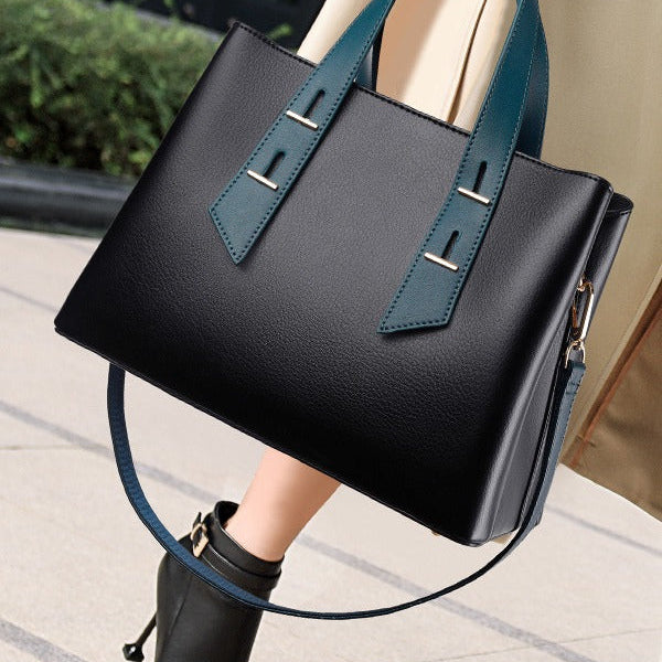 Monogram Contrast Satchel