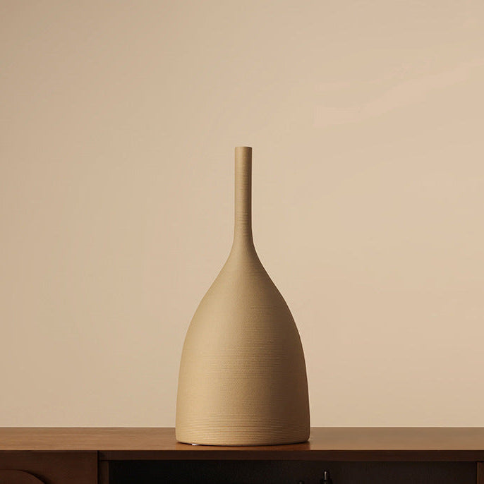 Kora Ribbed Artisanal Ceramic Vase Collection