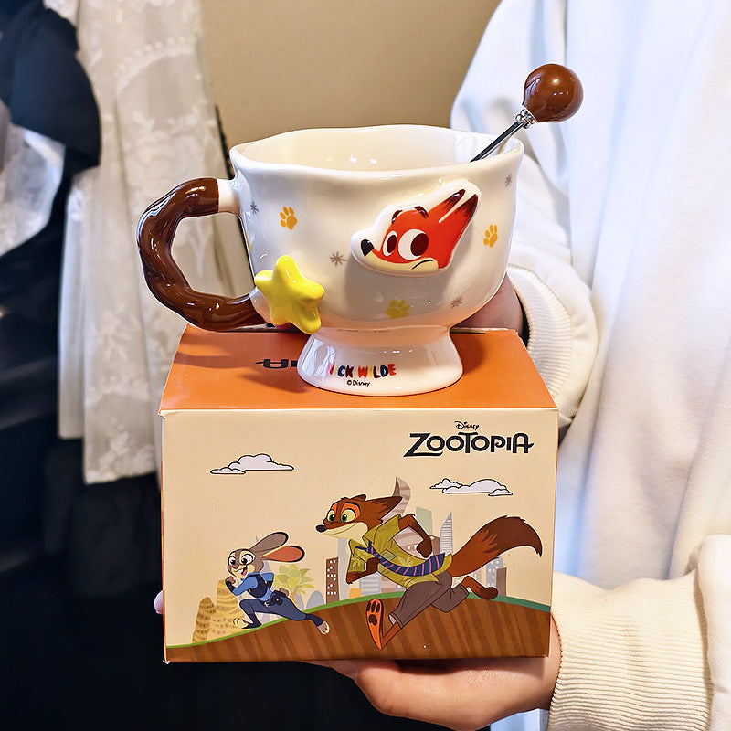 Zootopia Nick & Judy 3D Ceramic Mug with Spoon Collection