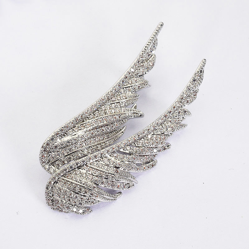 The Angel’s Plume | Crystal Feather Brooch