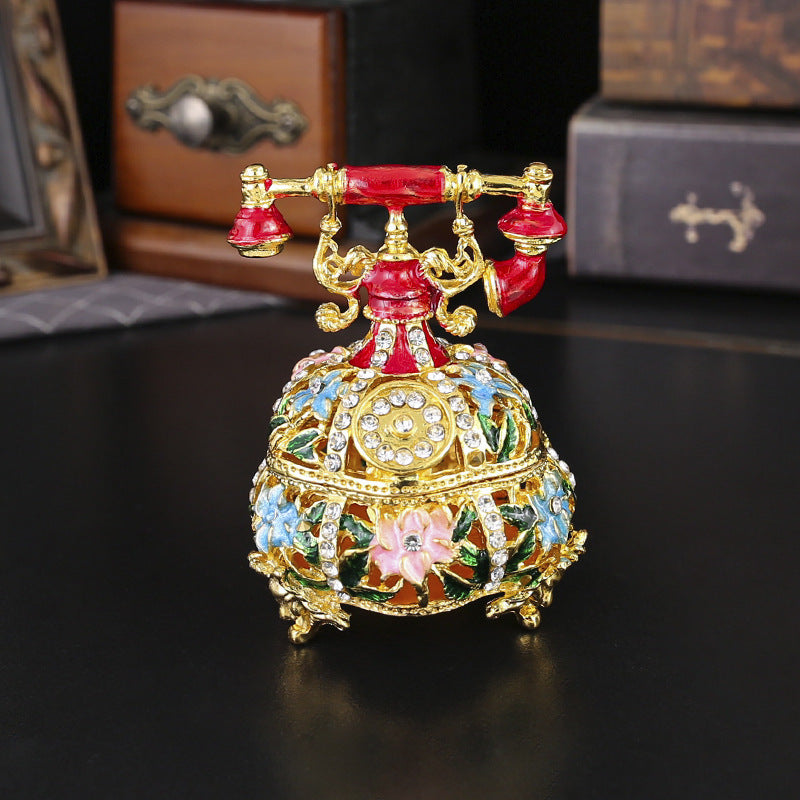 Ornate Vintage Telephone Jewelry Casket
