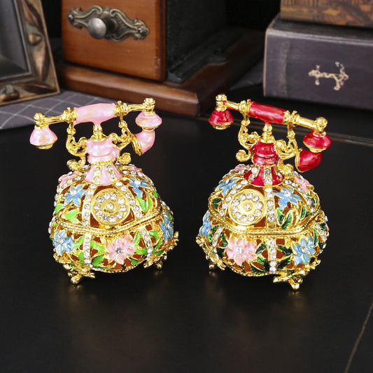 Ornate Vintage Telephone Jewelry Casket