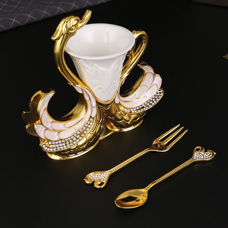 Regal Swan Dessert Utensil Caddy Set