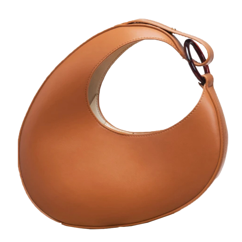 Oval Leather Shoulder Bag