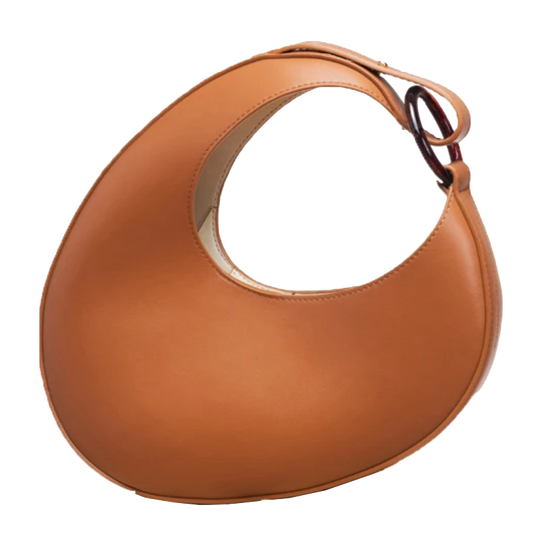 Oval Leather Shoulder Bag