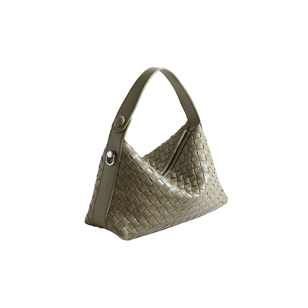 Hand-Woven Leather Mini Hobo
