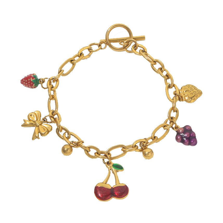 The Orchard Charm | Fruit & Bow Bracelet