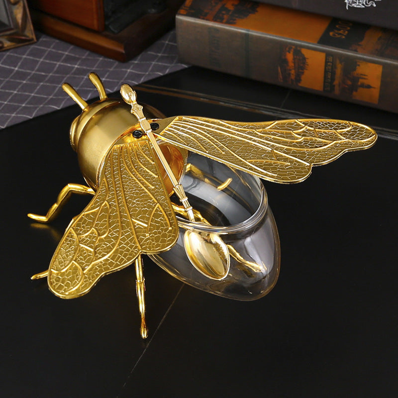 Exquisite Gilded Bee Kitchen Spice & Condiment Canister