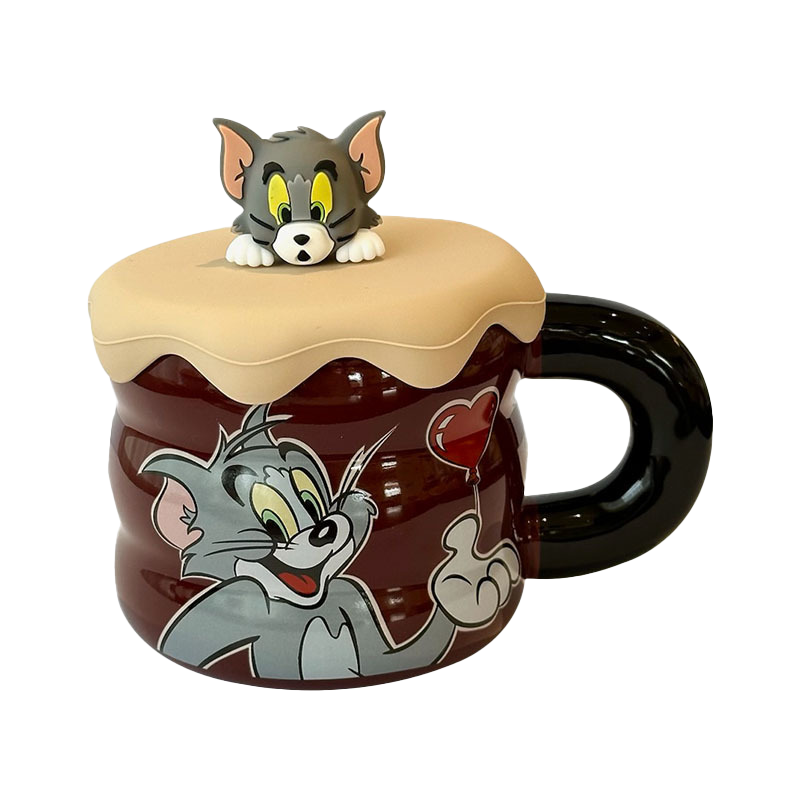 Tom & Jerry Figurine Lid Ceramic Mug Collection