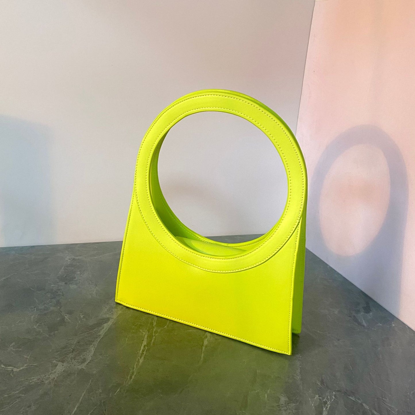 Minimalist Ring Frame Top-Handle Bag